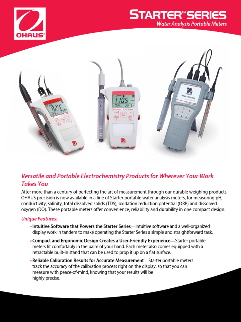 Portable Electrochemistry Meters Overview | PDF | Salinity ...