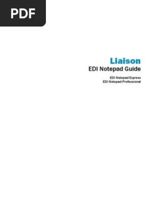 EDI Notepad Guide | PDF | Electronic Data Interchange | Text File