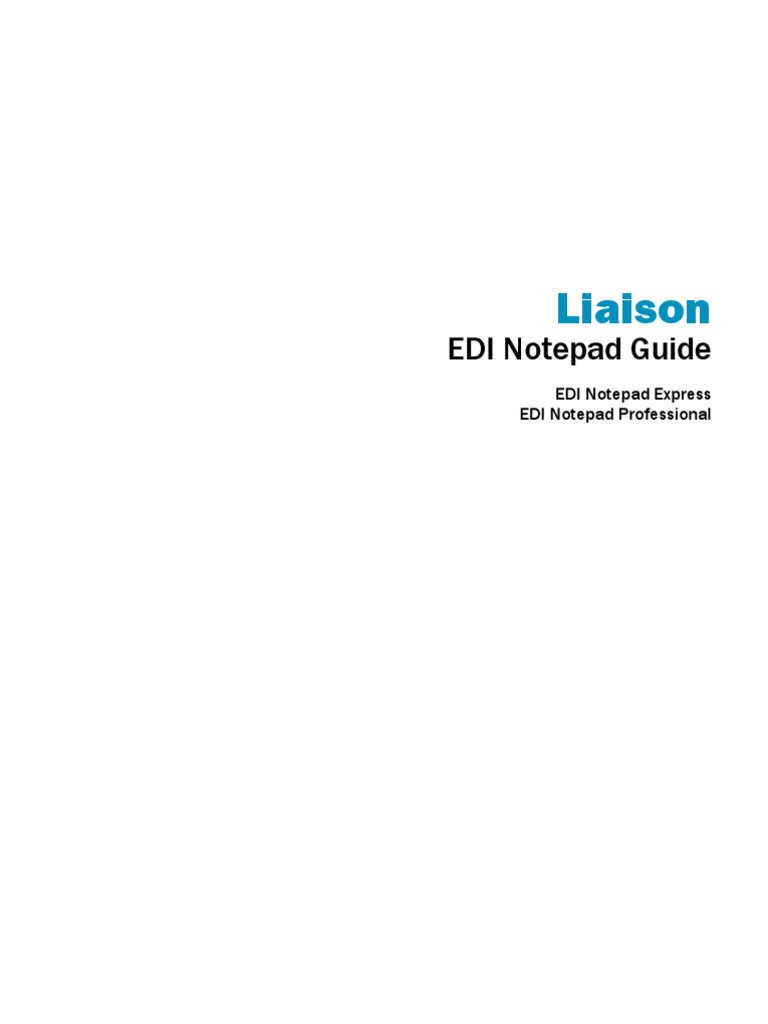 EDI Notepad Guide | PDF | Electronic Data Interchange | Text File