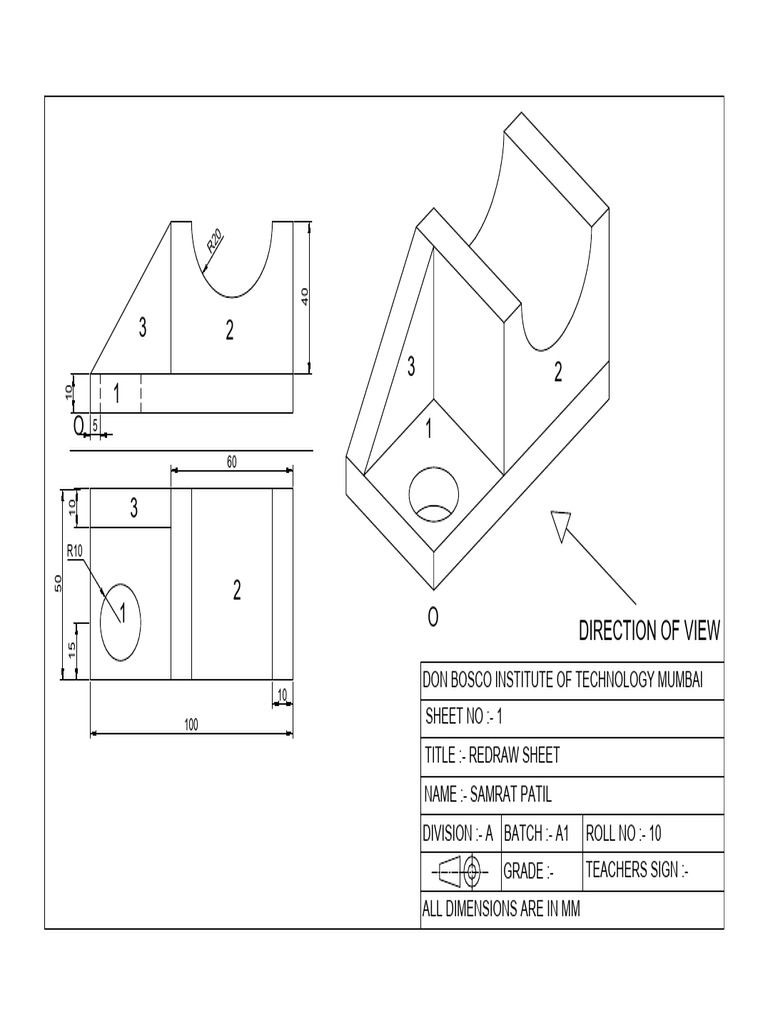 Isometric Projection-Model 2 | PDF