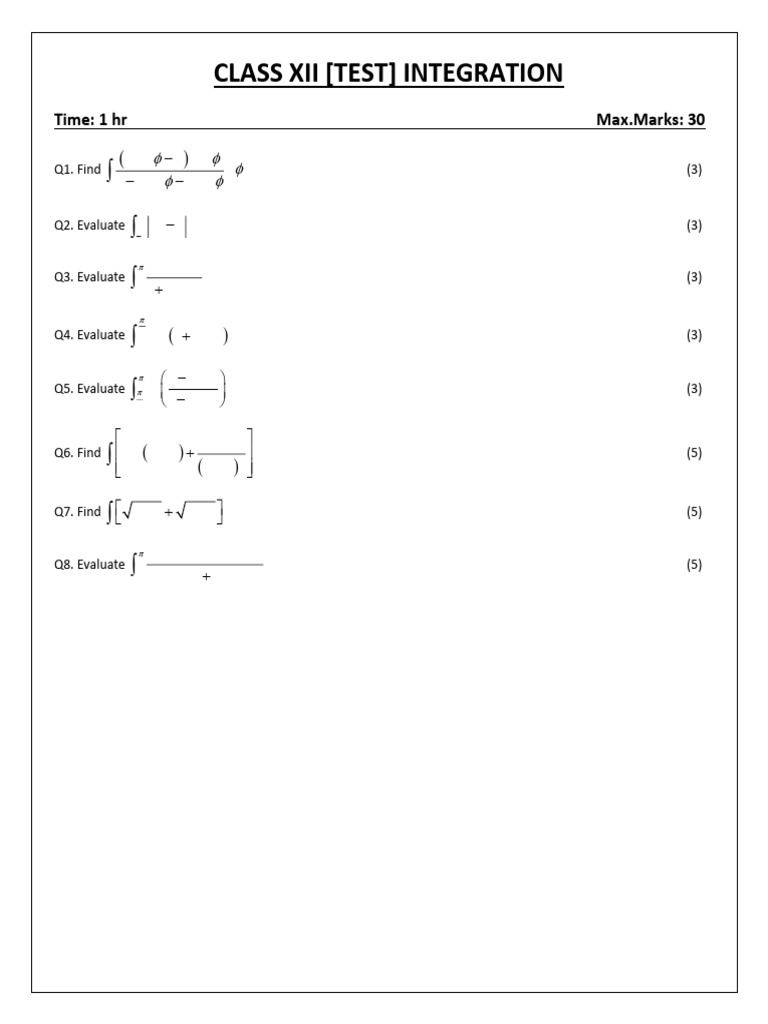 12th 25-26 Test Integration | PDF