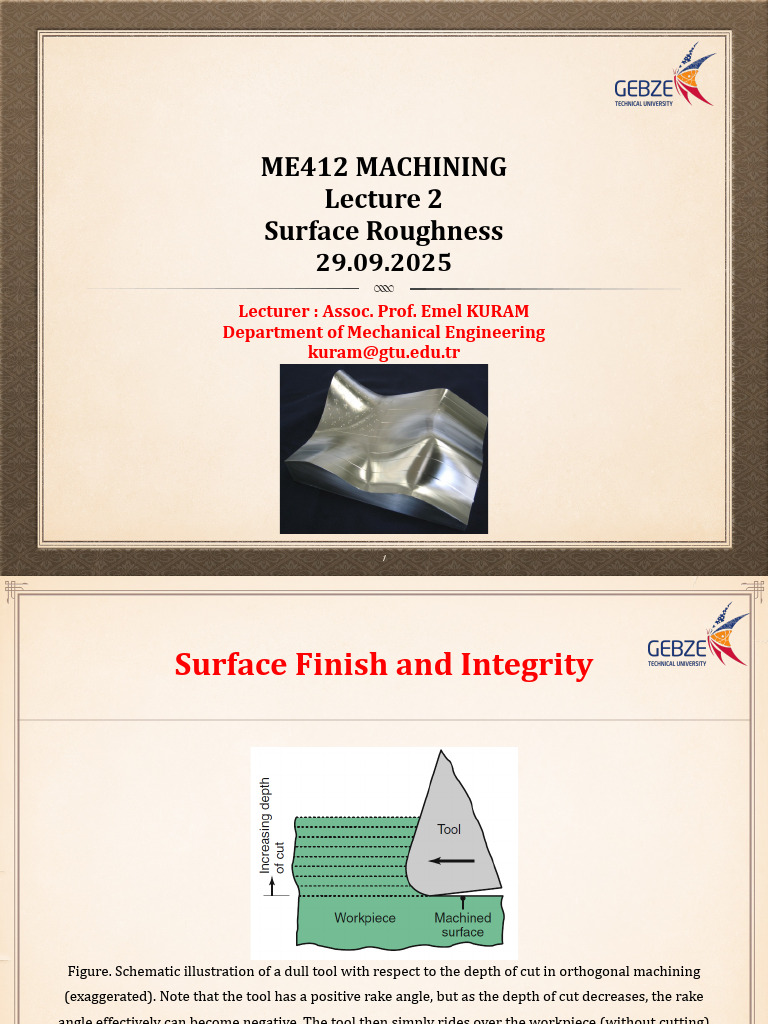 Understanding Surface Roughness in Machining | PDF | Surface Roughness ...