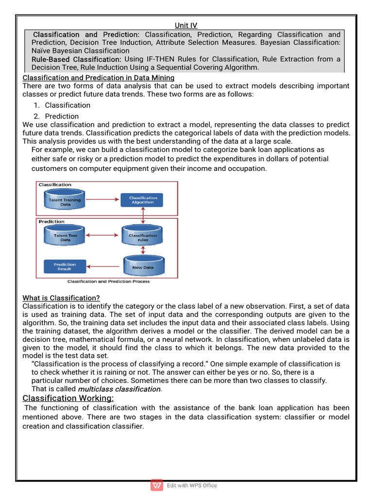 Data Mining: Classification & Prediction Techniques | PDF | Electrical ...