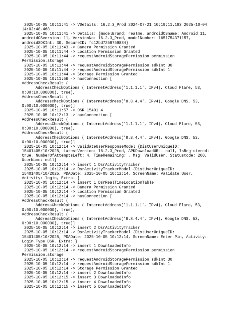 2025 10 05 Log | PDF | Software | Computing