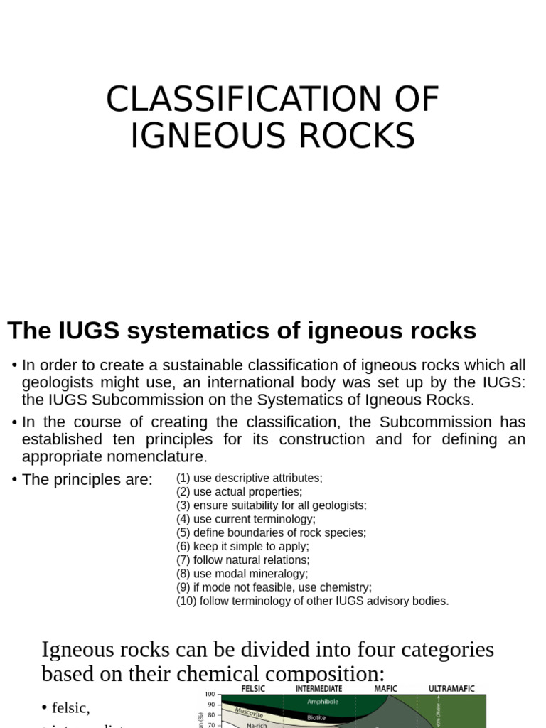 Classification of Igneous Rocks | PDF