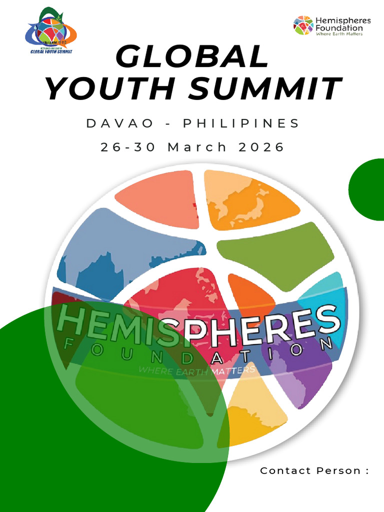 Global Youth Summit 2026 di Davao | PDF