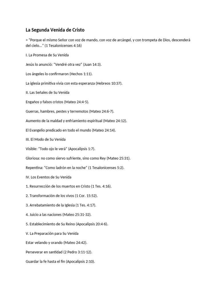 La Segunda Venida de Cristo | PDF