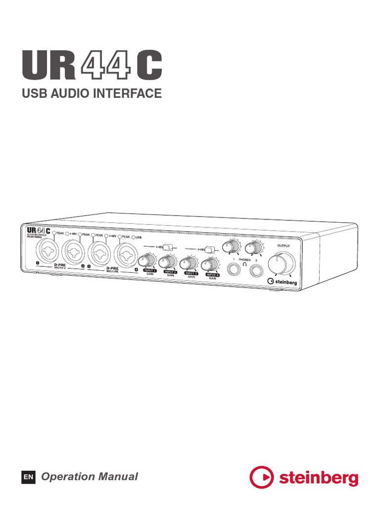 UR44C Operation Manual Overview | PDF | Usb | Computing