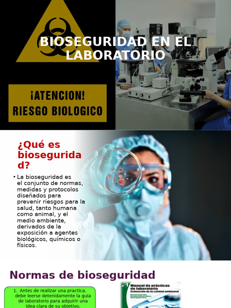 Bioseguridad en El Laboratorio 1 | PDF | Laboratorios | Quemar