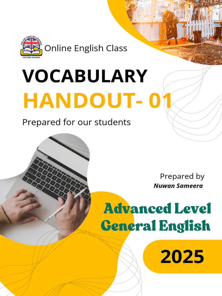 General English Vocabulary Handout 1 | PDF