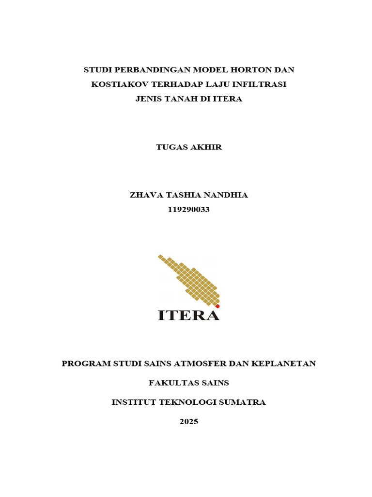 Perbandingan Model Horton dan Kostiakov | PDF