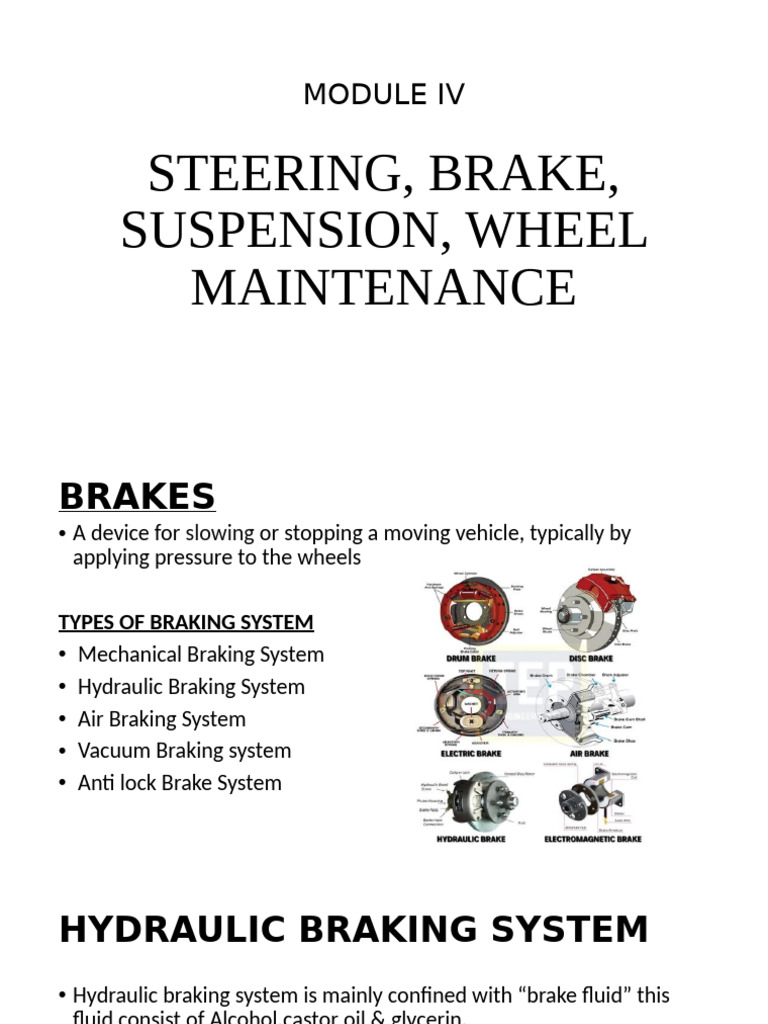 Module Iv | PDF | Brake | Tire