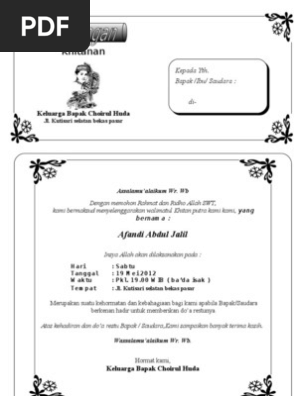 Undangan Syukuran Khitan