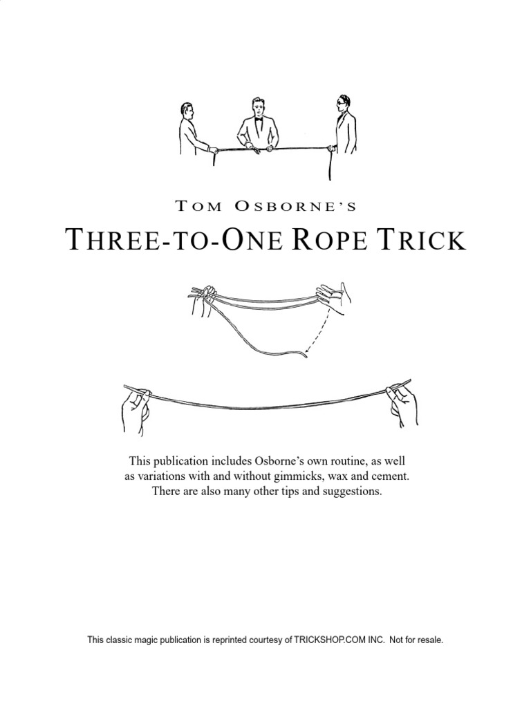 Osborne's Three-to-One Rope Trick Guide | PDF