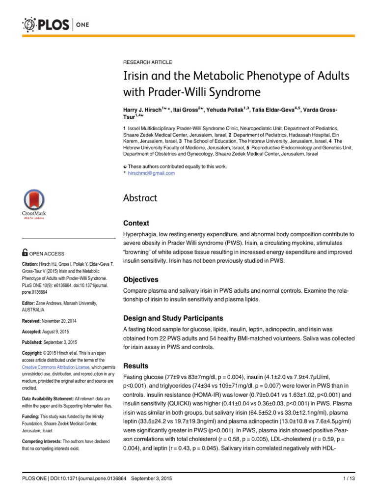 Irisin and The Metabolic Phenotype of Adults | PDF | Insulin Resistance ...