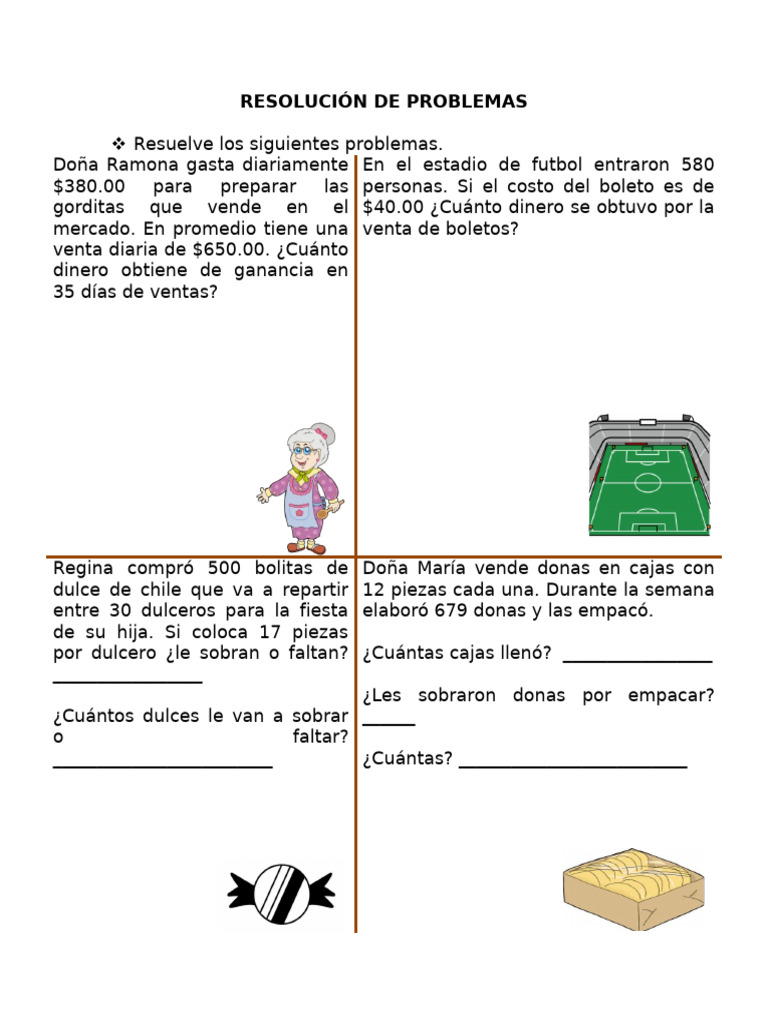 Resolución de Problemas Primer Semana Octubre | PDF | Estaciones
