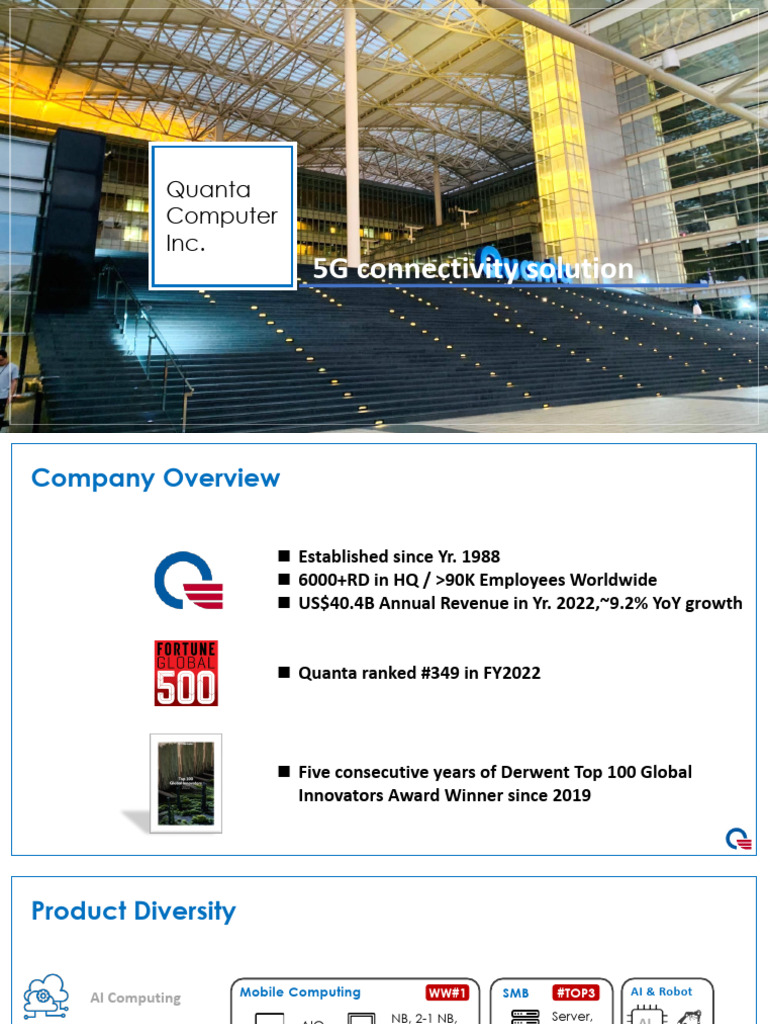 Quanta's 5G Connectivity Solutions Overview | PDF | Wi Fi | Wireless
