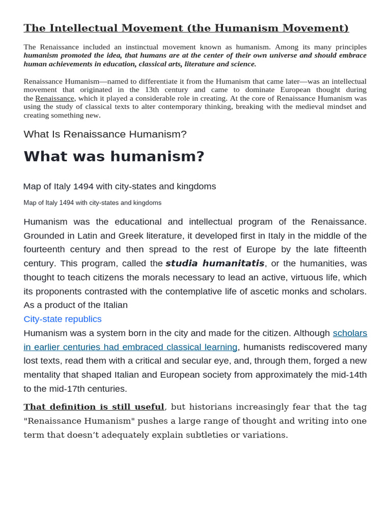 The Instinctual Movement | PDF | Humanism | Renaissance