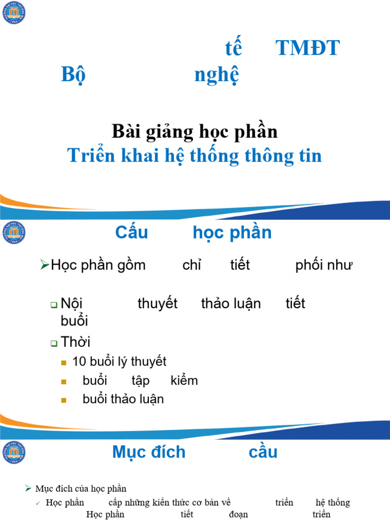 Slide bài giảng Triển khai HTTT | PDF