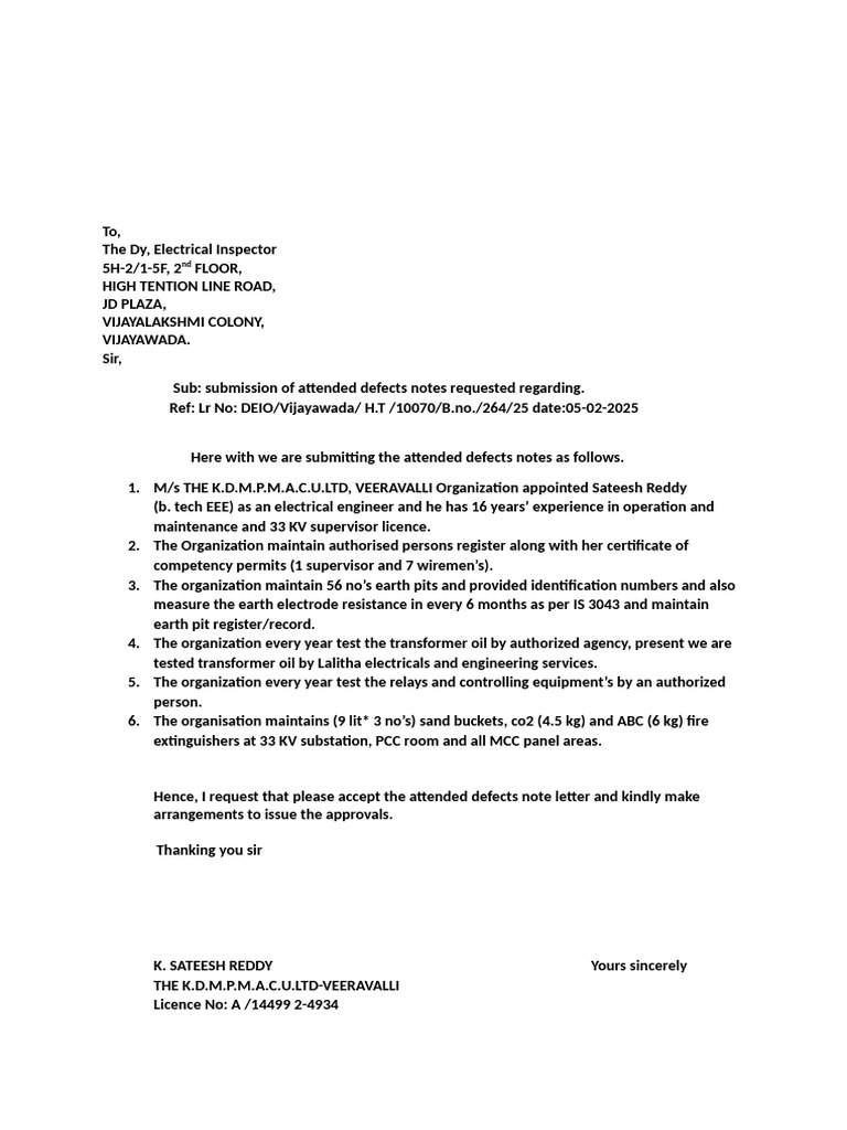 Attended Defects Notes Submission | PDF