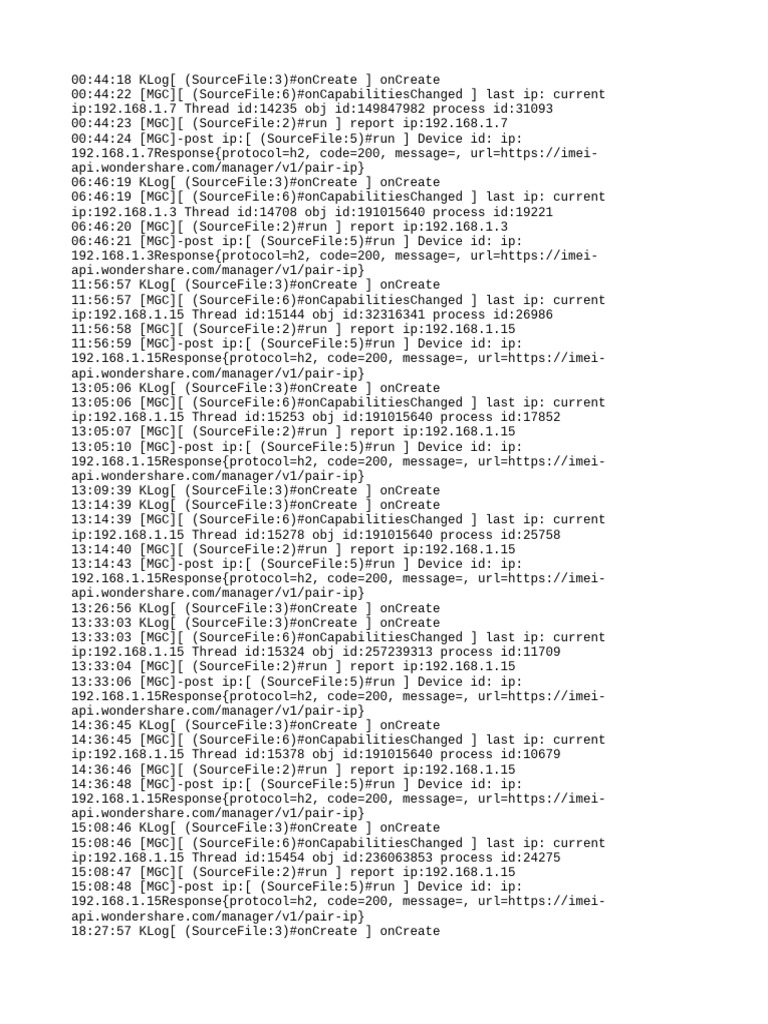 IP Address Change Log Report | PDF
