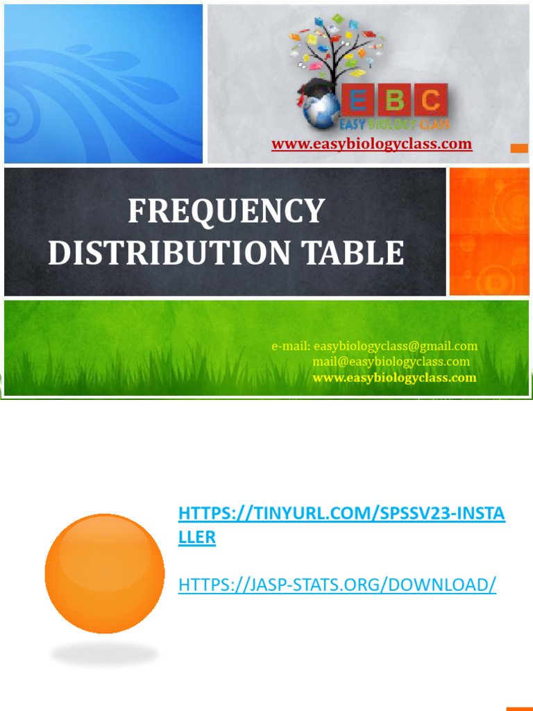 Frequency Distribution Table | PDF