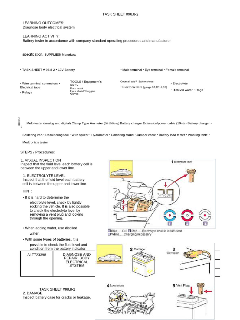 Battery Diagnosis and Testing Guide | PDF | Voltage | Electrical Connector