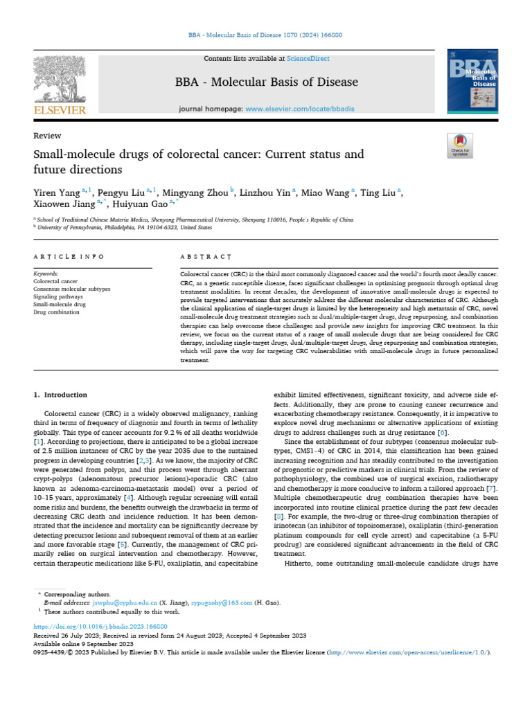 CRC 16s Rrna | PDF | Colorectal Cancer | Cell Signaling