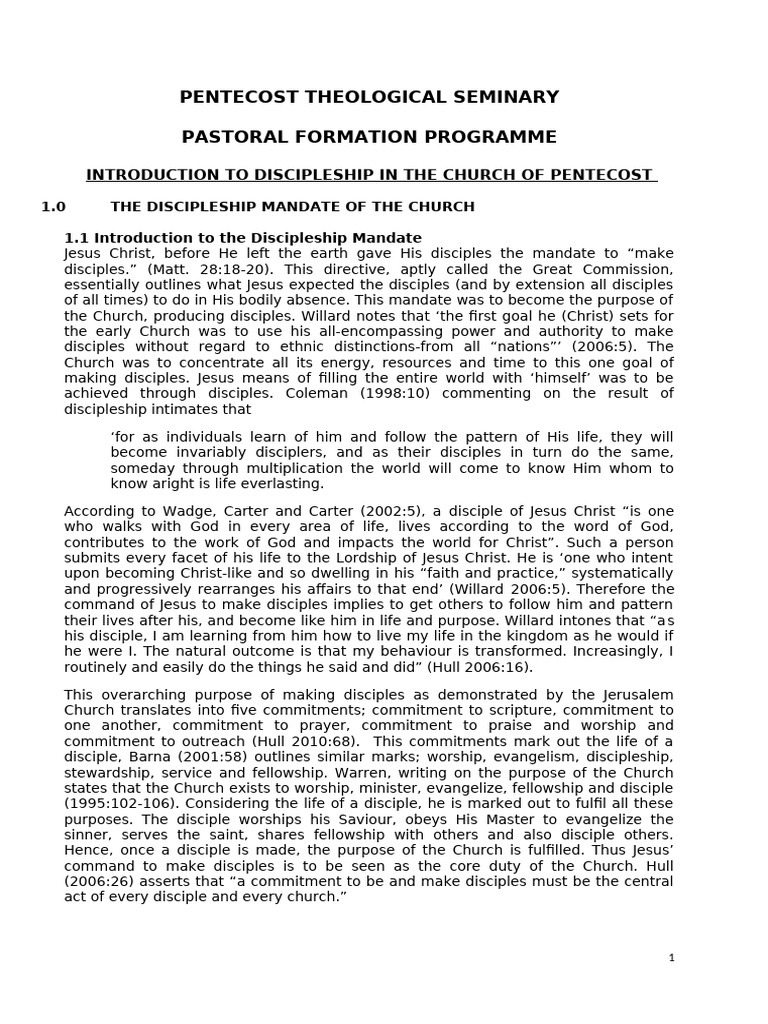 Pts Discipleship Course Notes-Edited 2017 | PDF | Disciple ...