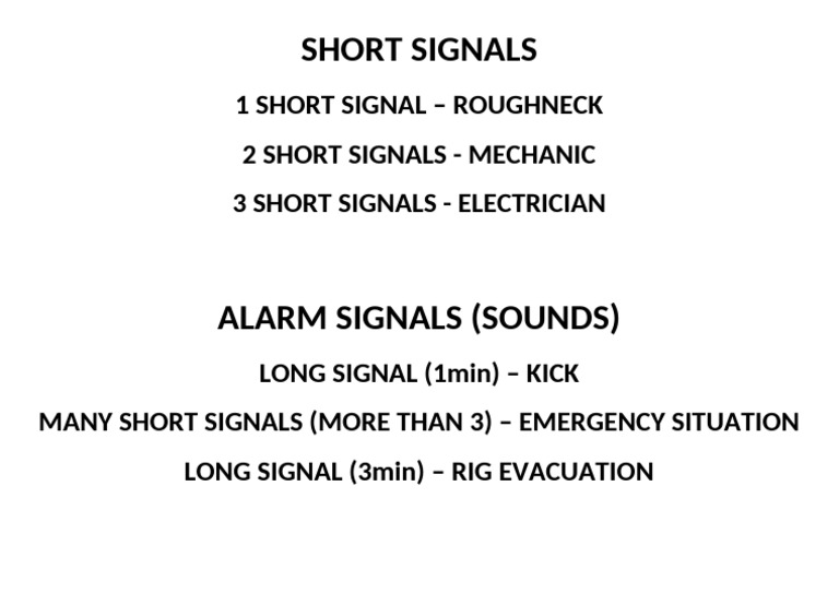 Alarm Signals | PDF