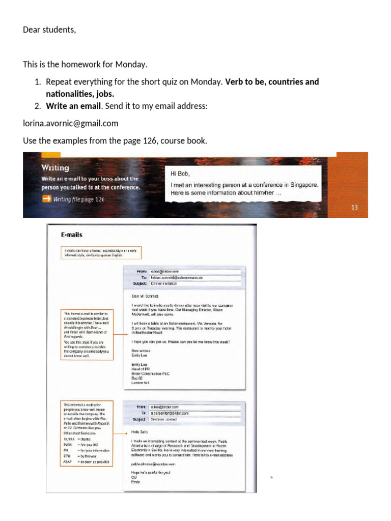 Homework English | PDF