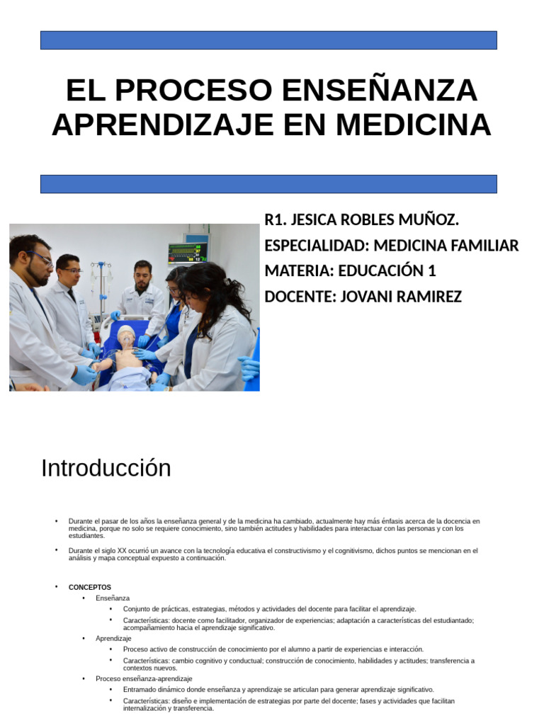 El Proceso Enseñanza Aprendizaje en Medicina | PDF | Aprendizaje ...