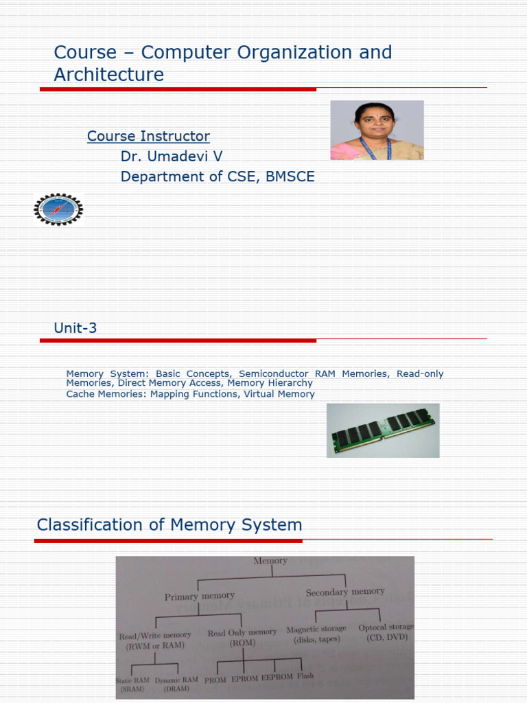 Unit-3 Hod pptCOA | PDF | Dynamic Random Access Memory | Random Access ...