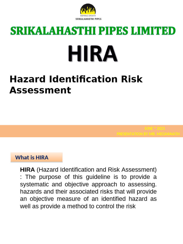 HIRA Training Overview and Guidelines | PDF | Hazards | Risk