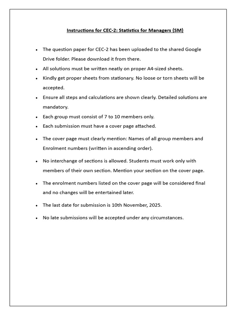 CEC-2 Statistics Submission Guidelines | PDF