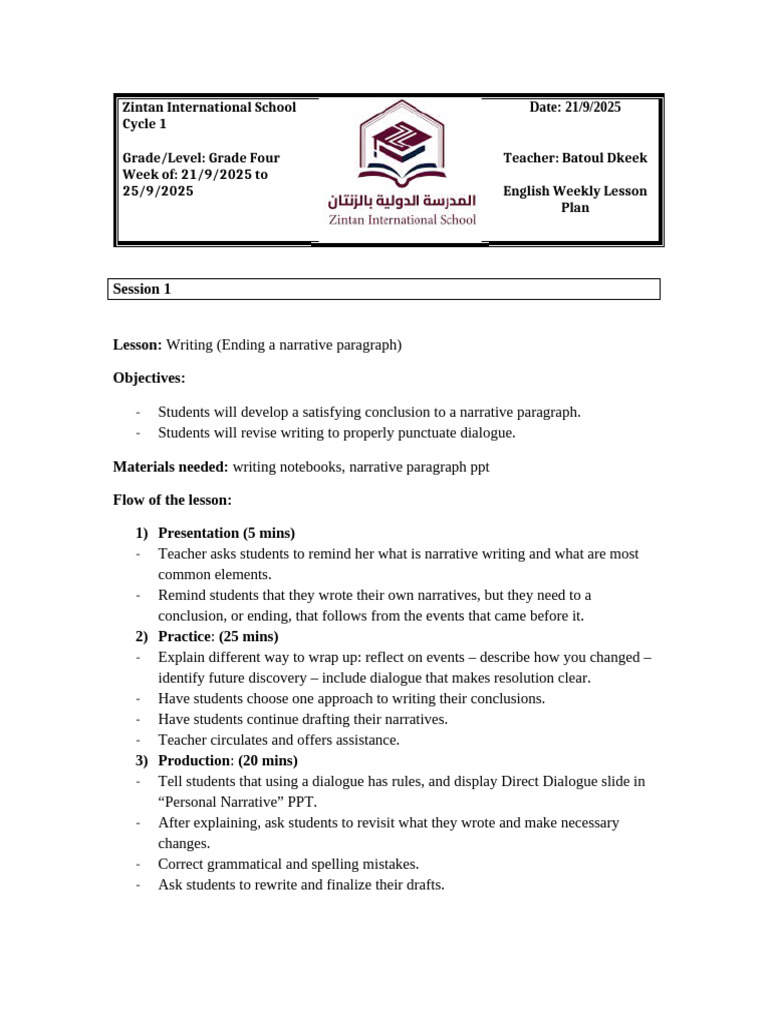 Gr4 WLP 4- English - 21 Sep - 25 Sep | PDF | Subject (Grammar ...