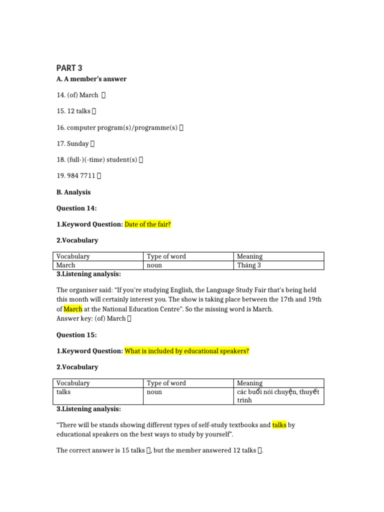 PART_3 | PDF | Vocabulary | English Language