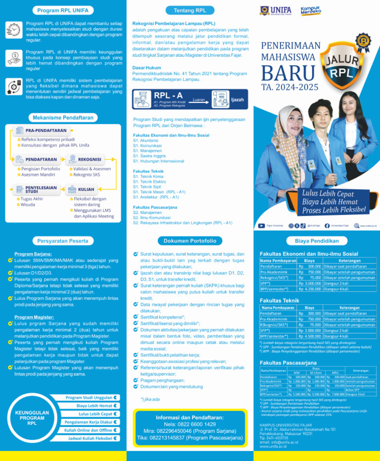 Desain Leaflet RPL UNIFA 2024 | PDF
