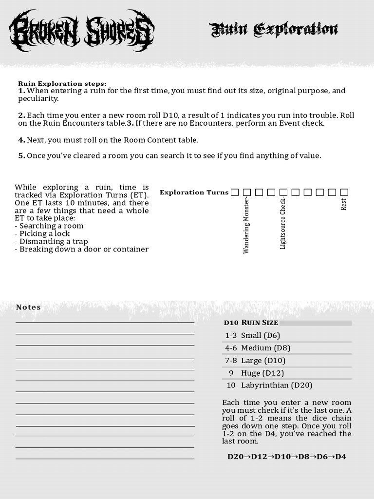 Ruin Exploration Guidelines | PDF