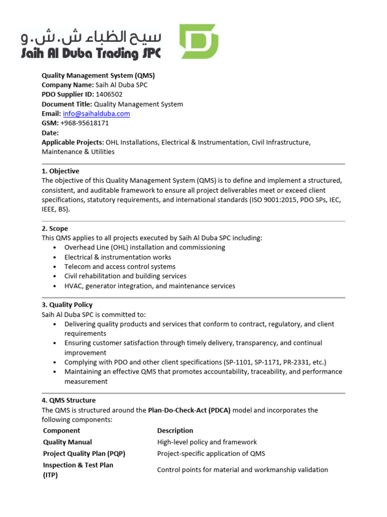 Quality Management System Overview | PDF | Quality Management System ...