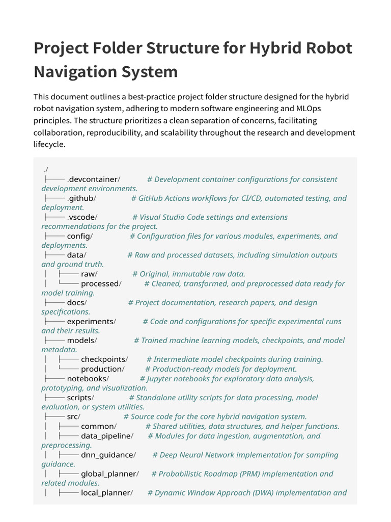 Hybrid Robot Navigation Project Structure | PDF | Deep Learning ...