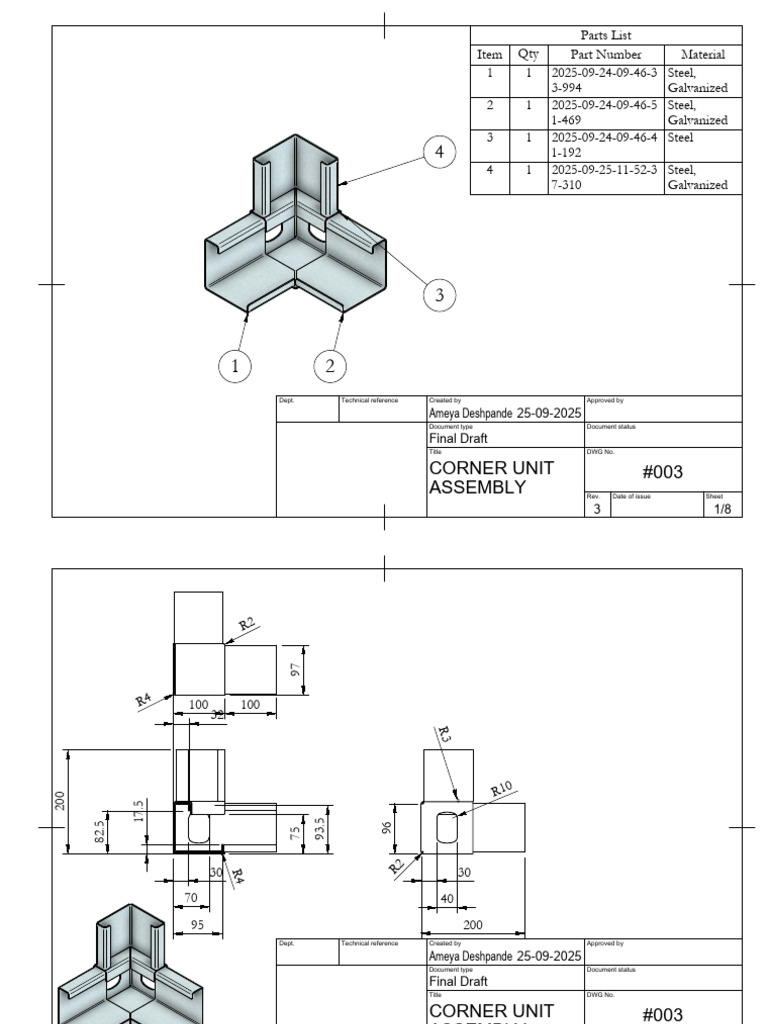 Corner Unit Assembly Technical Guide | PDF