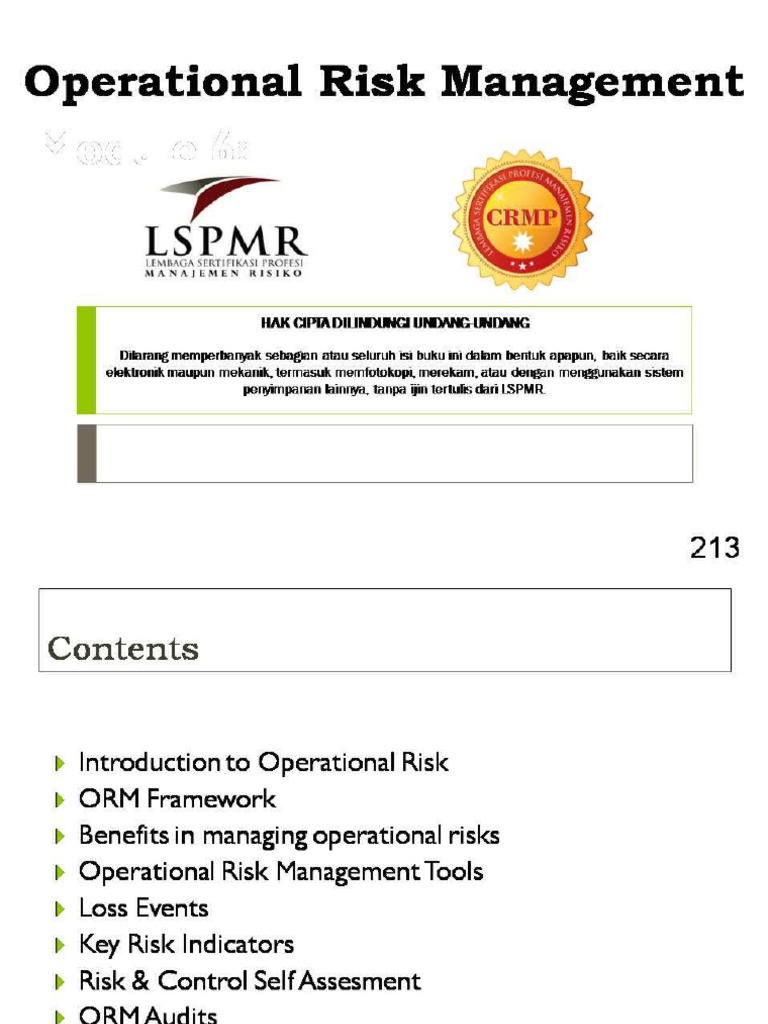 Operational Risk Management Ok | PDF