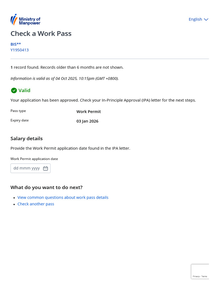 Work Permit Application Status Update | PDF