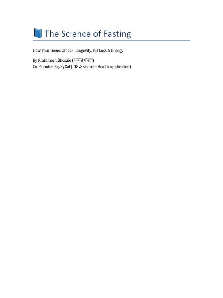 Fasting Booklet Pratham | PDF | Fasting | Cell Biology