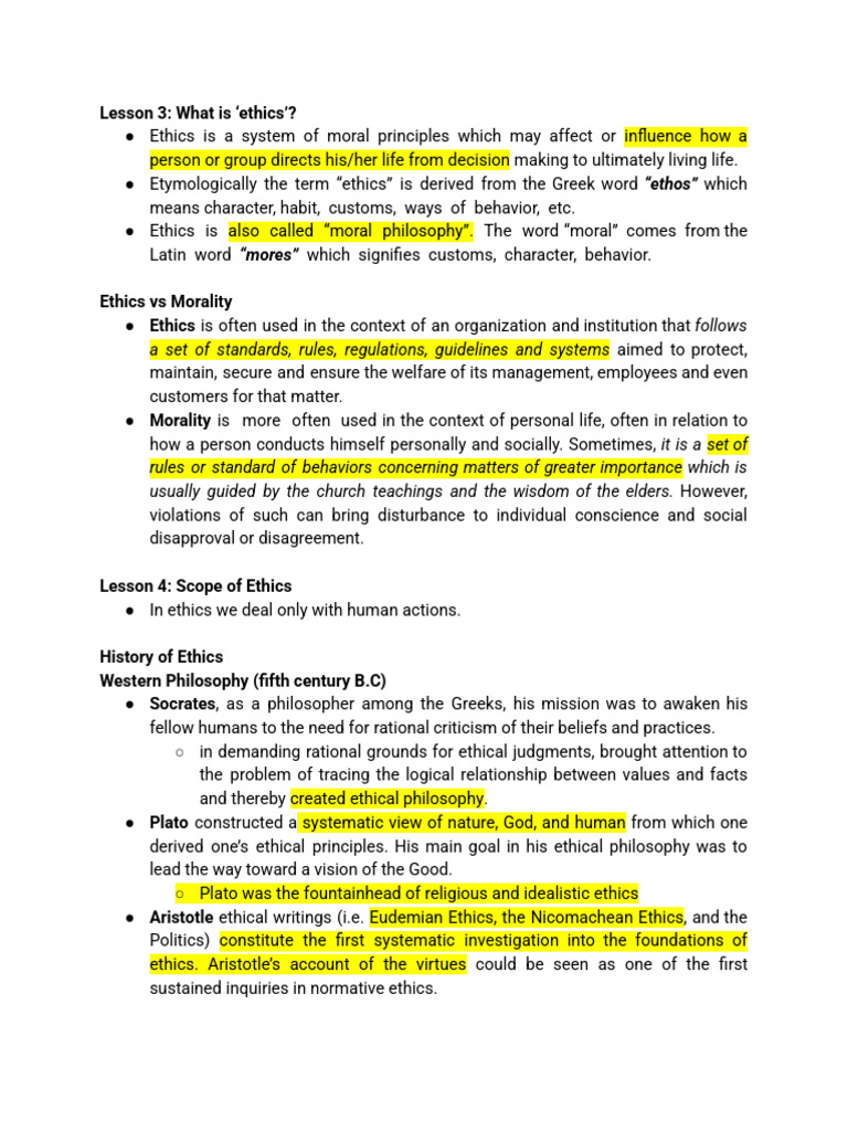 Understanding Ethics and Morality Concepts | PDF | Morality ...