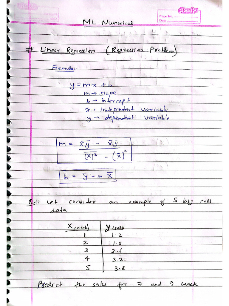 ML Numerical | PDF