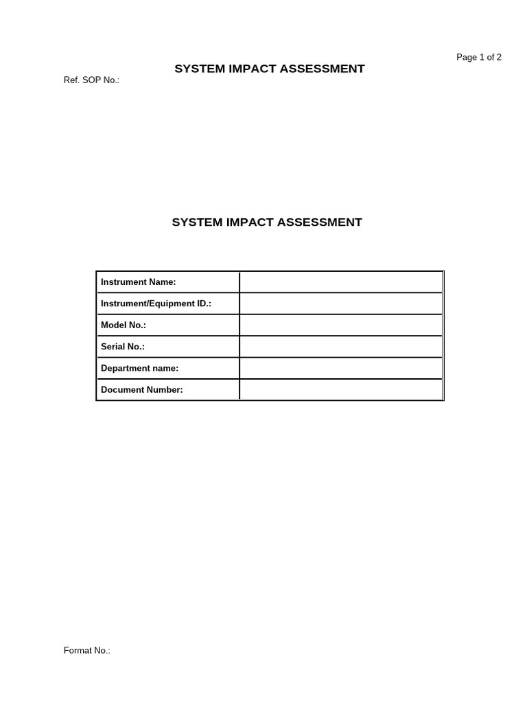 System Impact Assessment | PDF | Verification And Validation