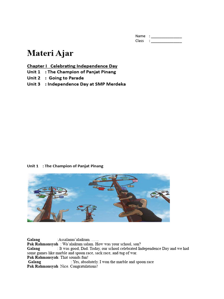Chapter I Celebrating Independence Day | PDF