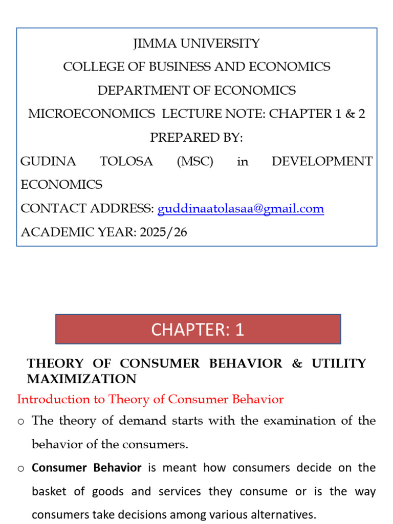 Consumer Behavior and Utility Theory | PDF | Demand | Elasticity ...